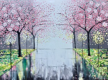 Картина под названием "Spring & Summer" - Malinga Kumarasinghe, Подлинное произведение искусства, Акрил Установлен на Деревя…