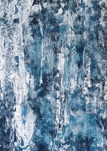 Malarstwo zatytułowany „Blue ice. Winter 20…” autorstwa Софья Малинкина, Oryginalna praca, Akryl