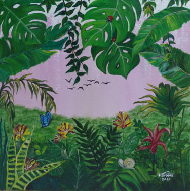 绘画 标题为“Jungle Story” 由Mallika Seth, 原创艺术品, 丙烯