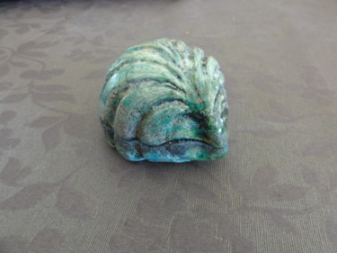 Skulptur mit dem Titel "COQUILLAGE BLEU" von France Lemaitre, Original-Kunstwerk