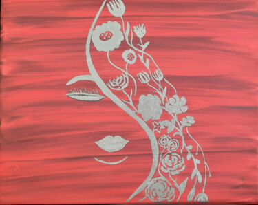 Картина под названием "Red Téfitti" - Mams'L, Подлинное произведение искусства, Акрил Установлен на Деревянная рама для носи…