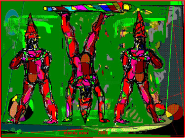 Digital Arts titled "three Acrobats" by Mandy Sand, Original Artwork