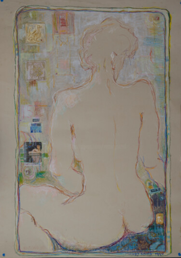 Dessin intitulée "Nude Back" par Mandy Sand, Œuvre d'art originale, Pastel