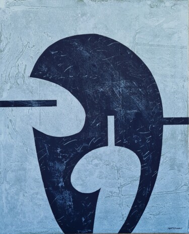 Картина под названием "Format oval" - Manel Marzo-Mart, Подлинное произведение искусства, Акрил Установлен на Деревянная рам…