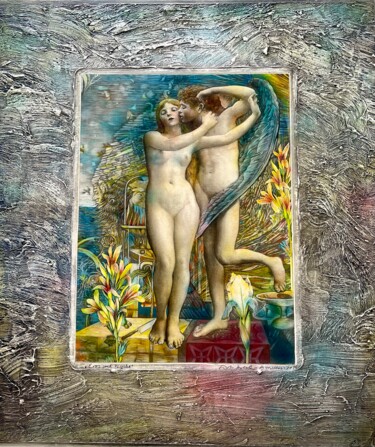 Картина под названием "Eros und Psyche" - Manfred Beck-Arnstein, Подлинное произведение искусства, Карандаш Установлен на Де…