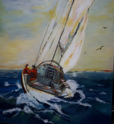 Painting titled "voyage en Bretagne" by Manino, Original Artwork, Acrylic