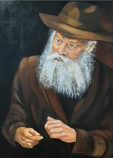 Peinture intitulée "Le Rabbi de Loubavi…" par Manino, Œuvre d'art originale, Huile