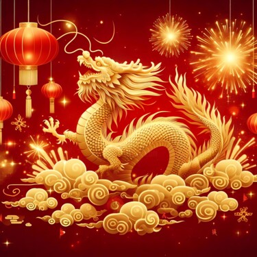 Artes digitais intitulada "Chinese New Year 20…" por Mankdhani, Obras de arte originais, Imagem gerada por IA