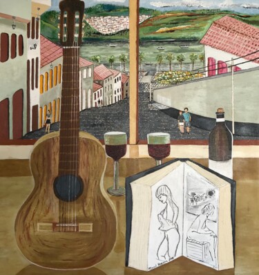 Pintura intitulada "Um lugar" por Manoel Da Luz Nogueira, Obras de arte originais, Acrílico