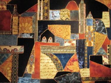 Sztuka tkaniny zatytułowany „D'ambre et de lumiè…” autorstwa Manon, Oryginalna praca, Tkanina