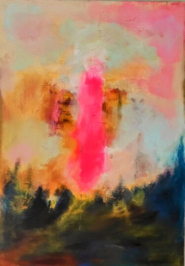 Malerei mit dem Titel "the beginning" von Manoo Tedin, Original-Kunstwerk, Acryl Auf Keilrahmen aus Holz montiert