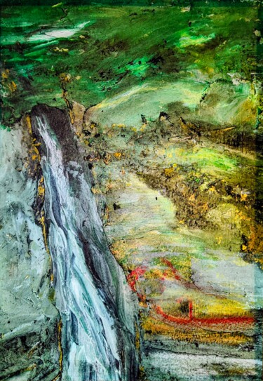 Painting titled "nature 1" by Manoo Tedin, Original Artwork, Acrylic