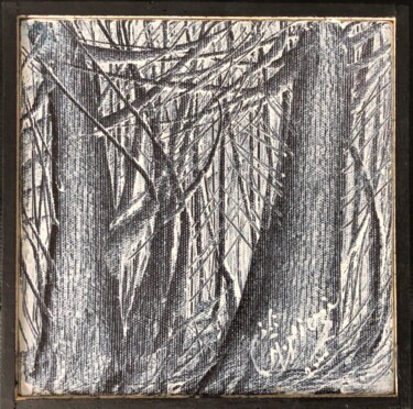 Pittura intitolato "Tree Masterpiece (o…" da Manouchehr Niazi, Opera d'arte originale, Olio Montato su Telaio per barella in…