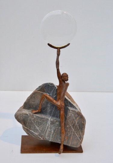 Sculpture titled "Pour toi" by Manoyan, Original Artwork, Bronze