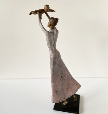 Sculpture intitulée "Douceur d'Enfance" par Manoyan, Œuvre d'art originale, Bronze