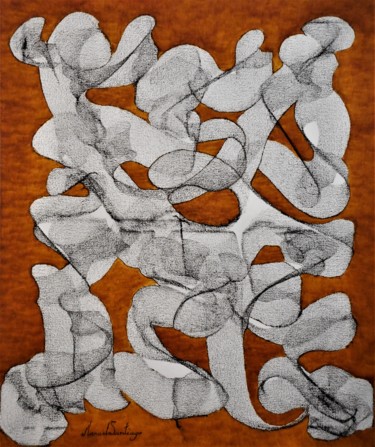 Картина под названием "'THIS LIFE IS MADNE…" - Manuel Santiago, Подлинное произведение искусства, Масло Установлен на Деревя…