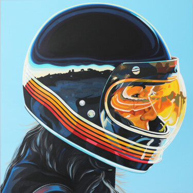 Pintura titulada "RIDERS #004" por Manuel Di Chiara, Obra de arte original, Acrílico Montado en Bastidor de camilla de madera