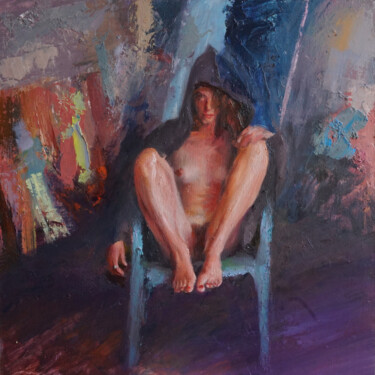 绘画 标题为“Pauline assise” 由Manuel Leonardi, 原创艺术品, 油
