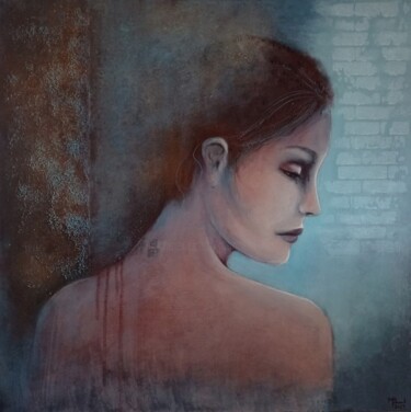 「Rêverie bleue」というタイトルの絵画 Manuela Limacherによって, オリジナルのアートワーク, アクリル