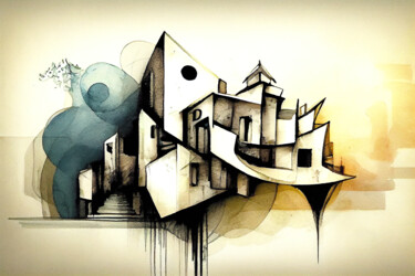 「Conceptual Urban V」というタイトルのデジタルアーツ Manueldoliveiraによって, オリジナルのアートワーク, デジタル絵画