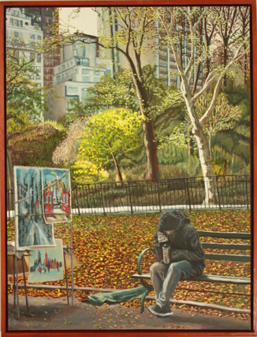 Картина под названием "Art Major" - Michael E. Voss, Подлинное произведение искусства, Масло Установлен на Деревянная рама д…