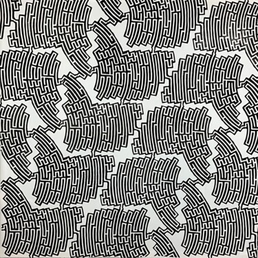 Obrazy i ryciny zatytułowany „Labyrinth #6” autorstwa Michael E. Voss, Oryginalna praca, Linoryty