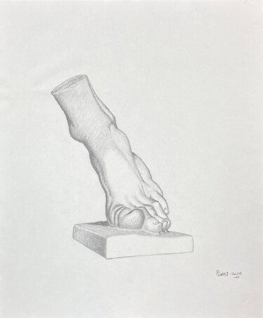 图画 标题为“Foot Study - After…” 由Michael E. Voss, 原创艺术品, 铅笔