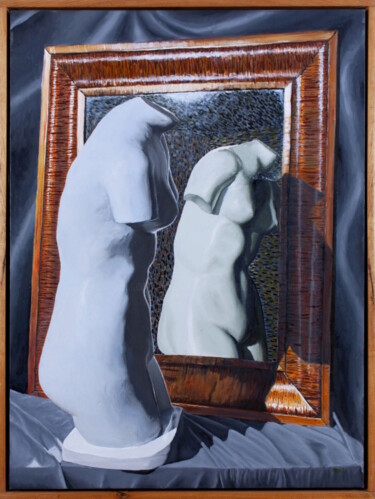 Картина под названием "Flawed" - Michael E. Voss, Подлинное произведение искусства, Масло Установлен на Деревянная рама для…