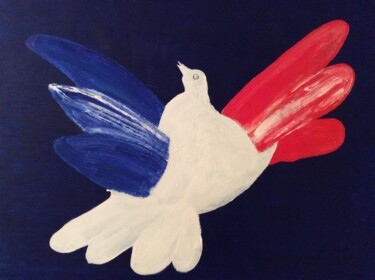 Pintura intitulada "La France en paix" por Many, Obras de arte originais, Acrílico