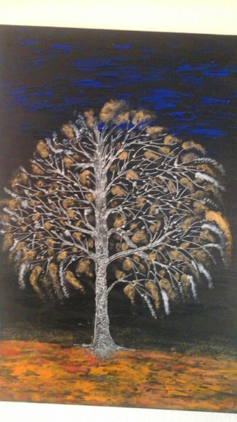 Painting titled "Un tableau d arbre…" by Florence Castelli  Flofloyd, Original Artwork, Acrylic