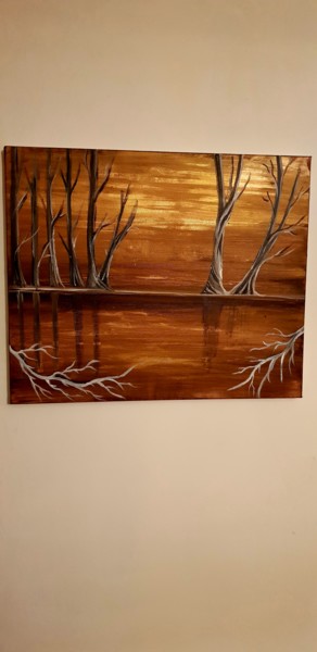 Painting titled "Ma petite forêt" by Florence Castelli  Flofloyd, Original Artwork, Acrylic