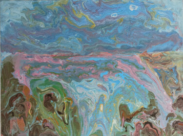 Pittura intitolato "And rivers overflow…" da Mariana Sobkiv, Opera d'arte originale, Acrilico