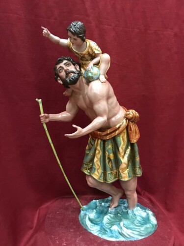 Sculpture titled "San Cristóbal" by Mar Blazquez, Original Artwork, Resin