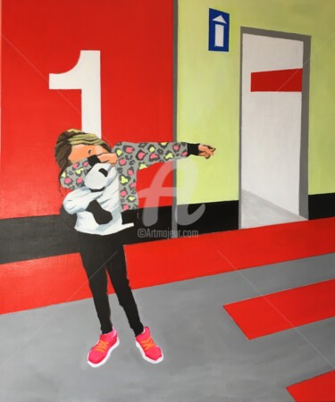 Painting titled ""DAB COMME POGBA#2"" by Mar.S, Original Artwork, Oil