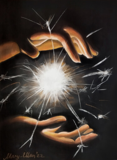 Painting titled "All in your hands" by Mariam Mary Ellen, Original Artwork, Pastel