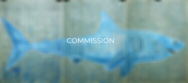 Painting titled "Shark. (triptych) C…" by Marat Cherny, Original Artwork, Gouache