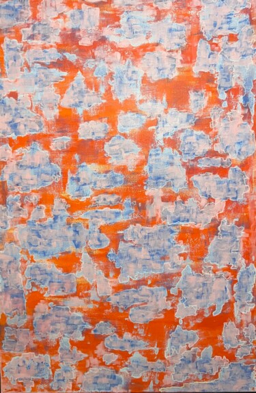 Schilderij getiteld "Ice and Flame" door Marat Teloyan, Origineel Kunstwerk, Acryl