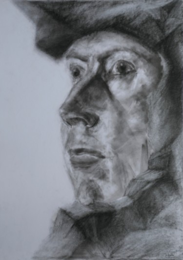 Dessin intitulée "PORTRAIT 28" par Marc Barn, Œuvre d'art originale, Fusain