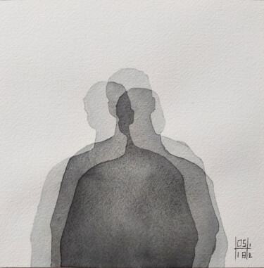 Peinture intitulée "Me, Myself and I Sé…" par Marc Benoit, Œuvre d'art originale, Aquarelle