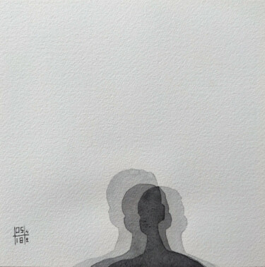 Malarstwo zatytułowany „Me, Myself and I Sé…” autorstwa Marc Benoit, Oryginalna praca, Akwarela