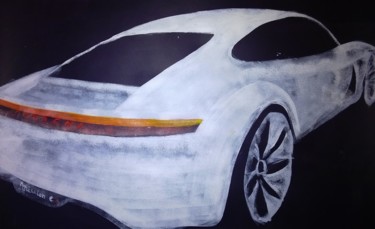 Painting titled "Porsche Mission e" by Marc, Original Artwork, Acrylic