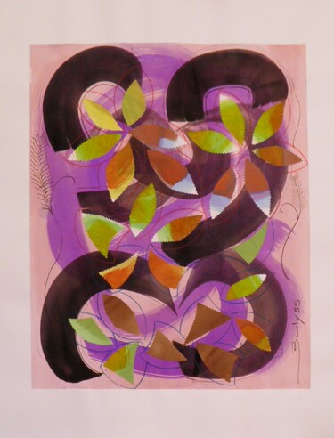 Collagen mit dem Titel "Untitled N° 729" von Marc Bulyss, Original-Kunstwerk, Collagen
