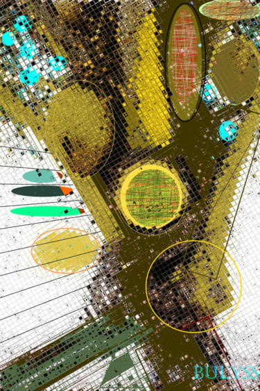 Digitale Kunst getiteld "Coconut tree" door Marc Bulyss, Origineel Kunstwerk, Digitaal Schilderwerk