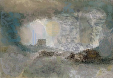 Digital Arts με τίτλο "Mountain Carriage" από Marc Bulyss, Αυθεντικά έργα τέχνης, Ψηφιακή ζωγραφική