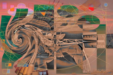 Digital Arts titled "Sandy Sun" by Marc Bulyss, Original Artwork, Digital Painting