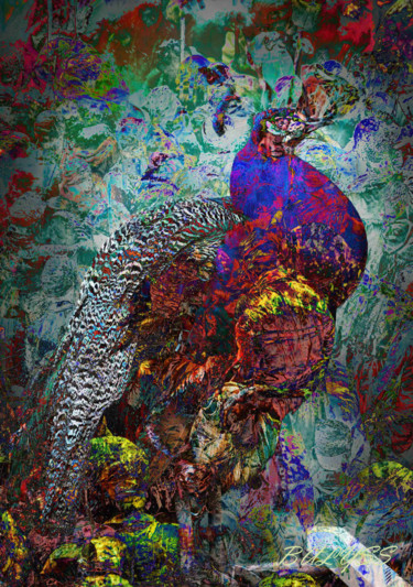 Digital Arts titled "Aubusson Carpet" by Marc Bulyss, Original Artwork, Digital Painting