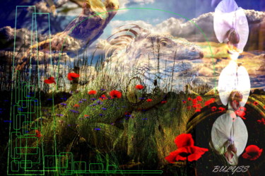 Arte digitale intitolato "Manapany green Liza…" da Marc Bulyss, Opera d'arte originale, Pittura digitale