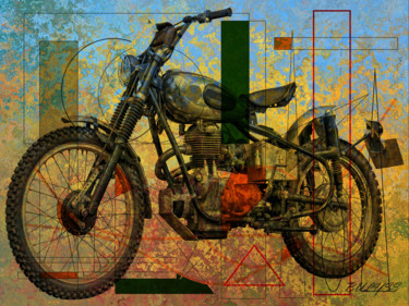 Digital Arts titled "Rider Road" by Marc Bulyss, Original Artwork, Digital Painting
