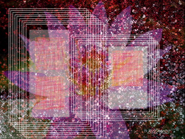 Digitale Kunst mit dem Titel "Water Lilies" von Marc Bulyss, Original-Kunstwerk, Digitale Malerei