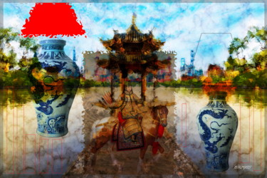 Digitale Kunst getiteld "Emperor of China" door Marc Bulyss, Origineel Kunstwerk, Foto Montage